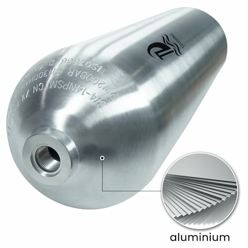 Aluminum anode with close-up detail of material texture.