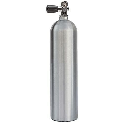 Aluminum scuba diving tank with valve