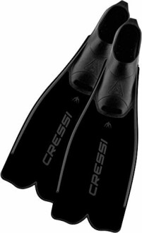 Pair of black Cressi snorkeling fins