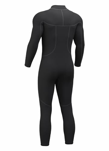 Back view of a black wetsuit