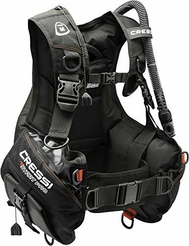 Cressi scuba diving buoyancy control device with pockets and straps.