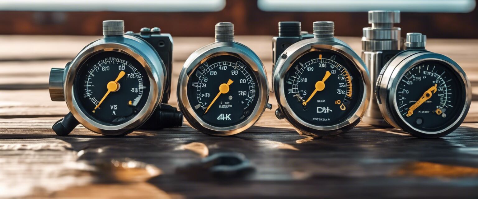 Diving Gauges on Table