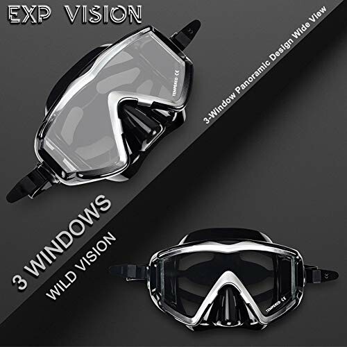 EXP Vision dive mask with panoramic design