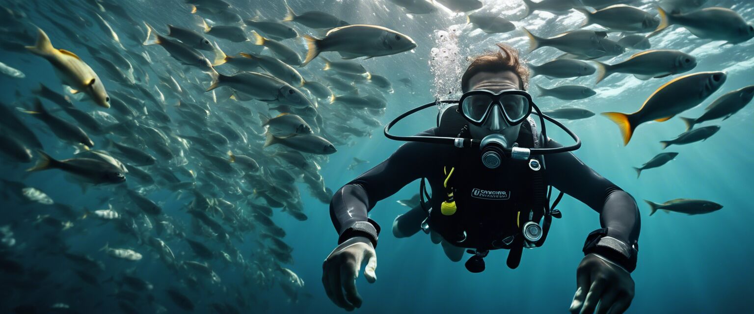 Scuba diver underwater